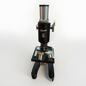 Lafayette Student Microscope 75X 150X 300X 500X w Wood Case Vintage Japan